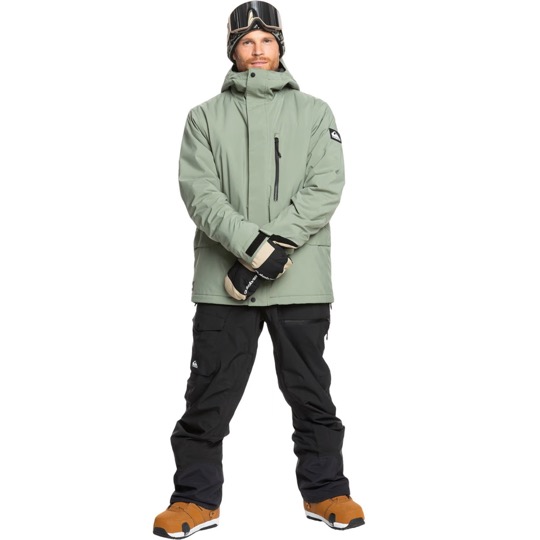 Heren snowboard jassen Quicksilver Mission Solid Jacket Sea Spray