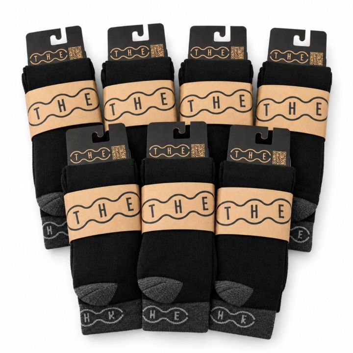 7x THE Sock Black - Week Pack