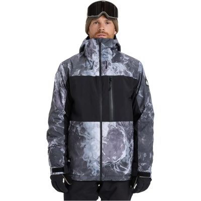 Quiksilver Sycamore Printed Jacket Thermostamp Greyscale