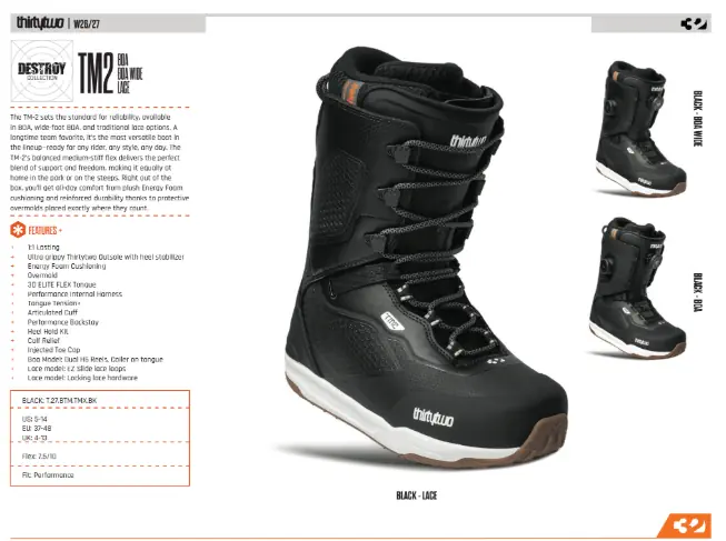 Thirtytwo TM-2 DB BlackSnowboardspecialist van Sideways aan het woord