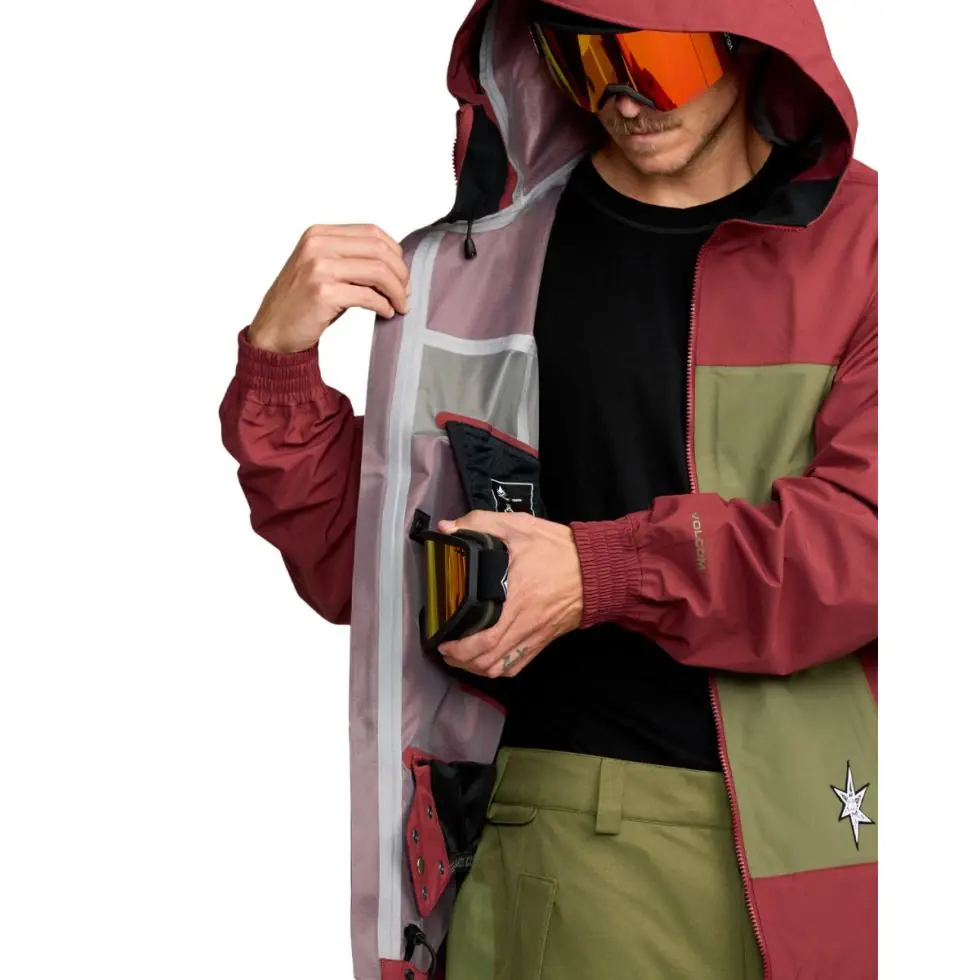 Volcom Arthur 3L Jacket burnt red