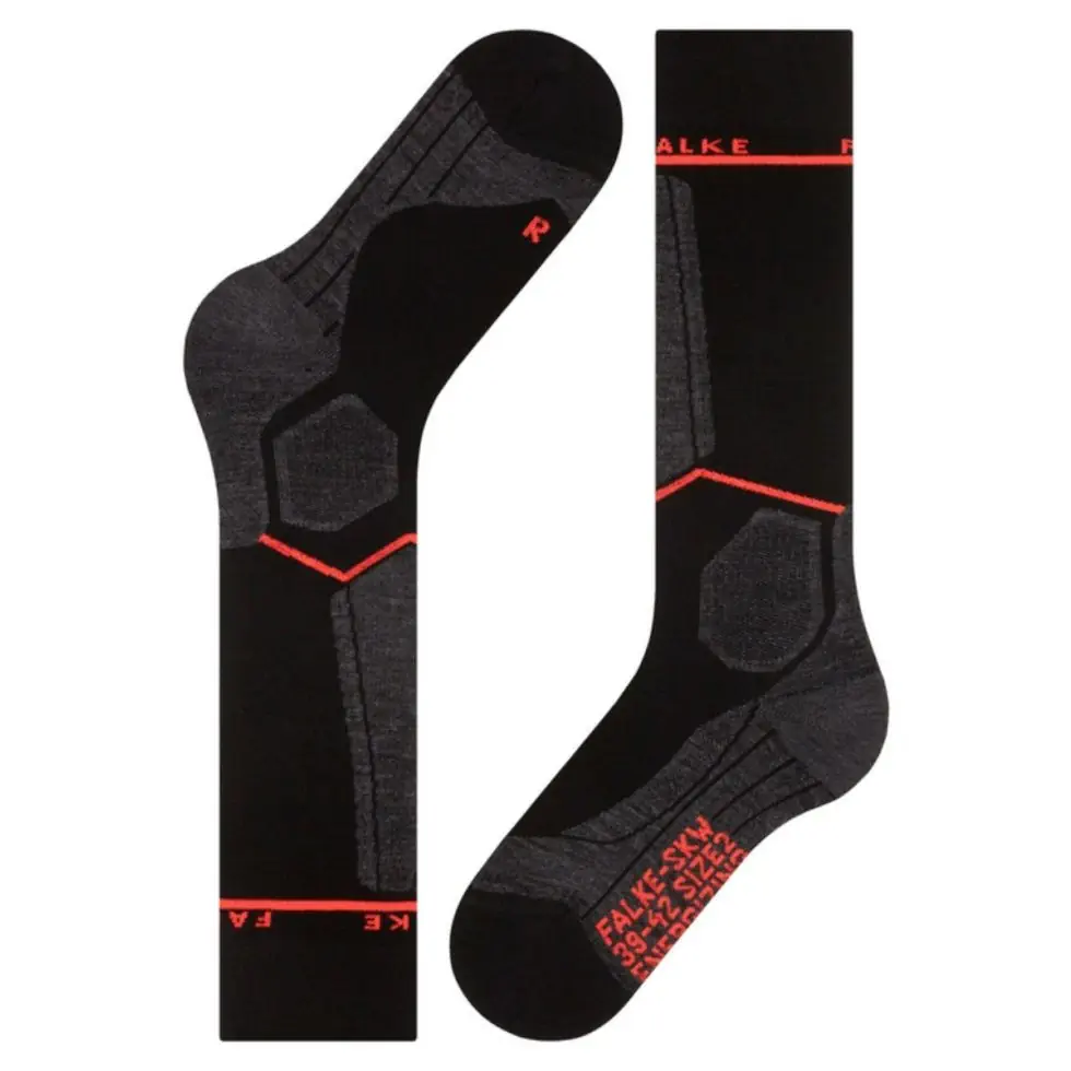 Falke SK Energizing women's compressie sokken black-neon red