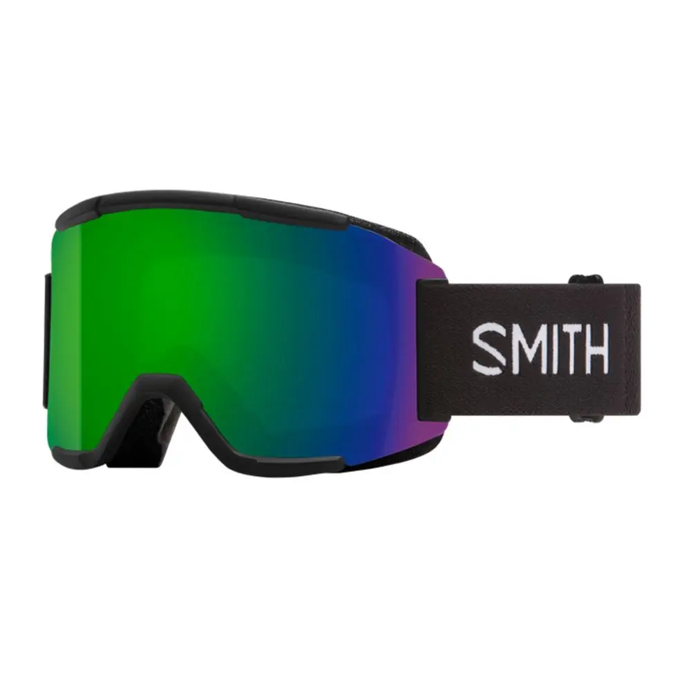 Smith Squad Black Chromapop Sun Green Mirror
