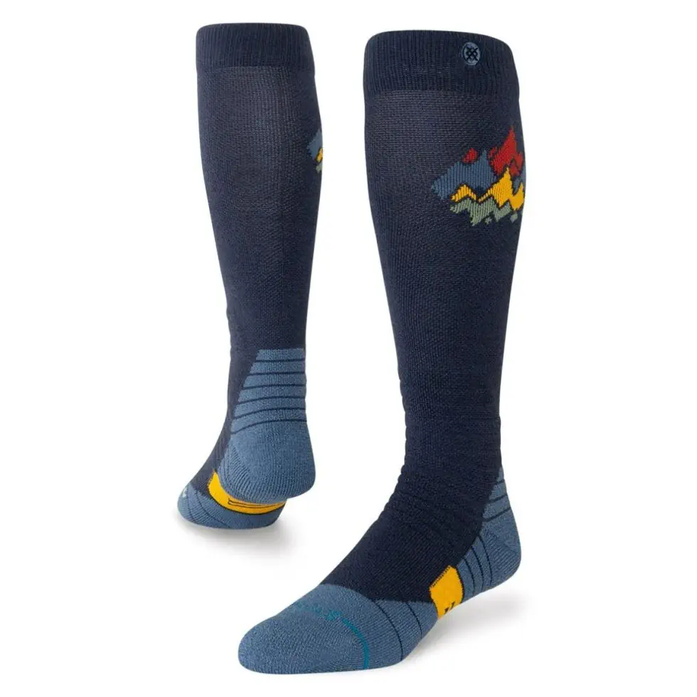 Stance Peaks Mid Wool Snow Navy