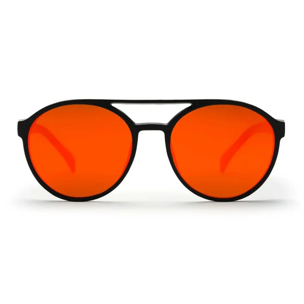 CHPO Rickard zonnebril matte black polarized red mirror