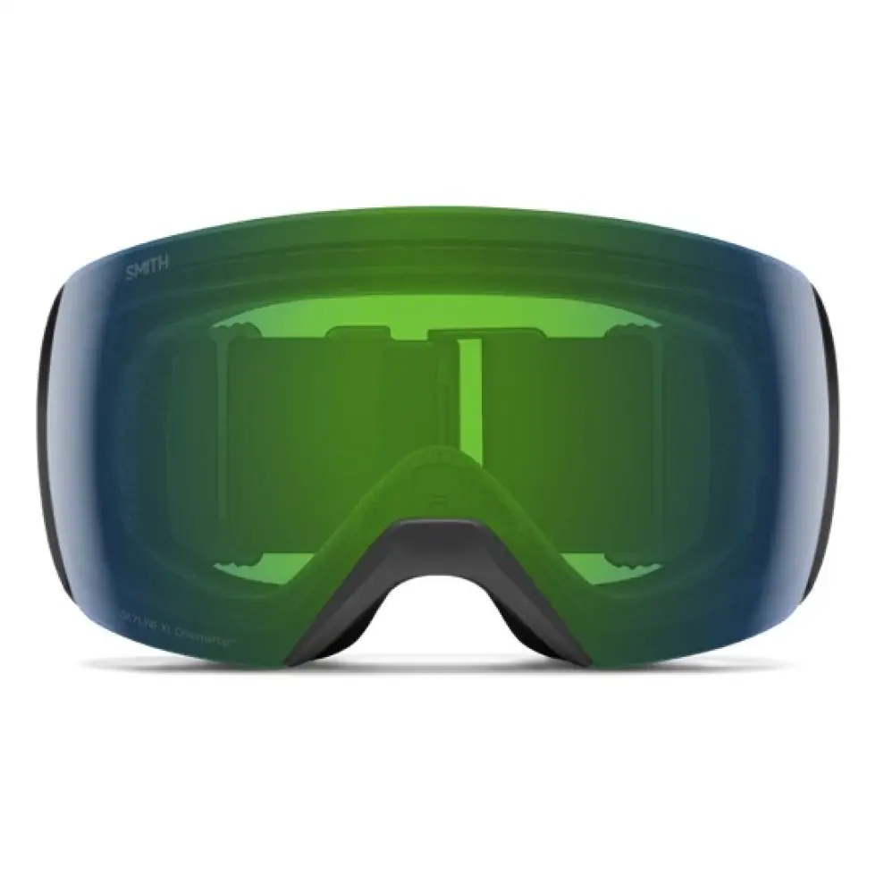 Smith Skyline XL Black Chromapop Everyday Green Mirror
