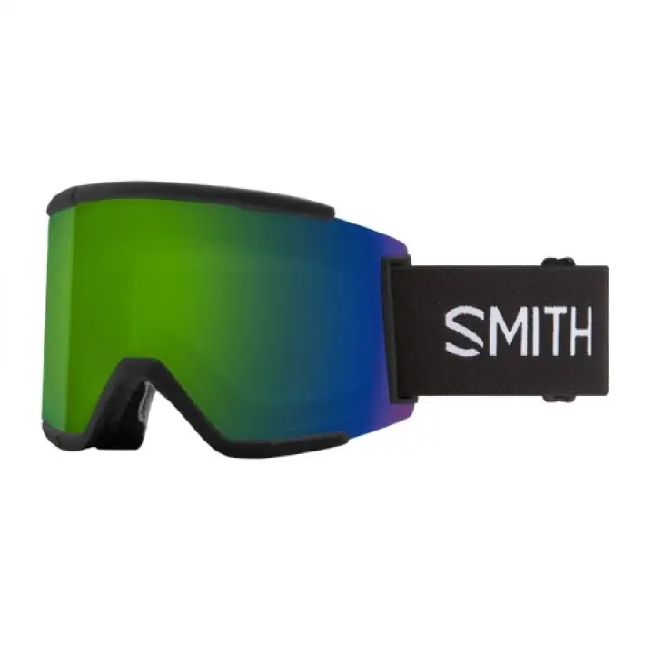Smith Squad XL Black Chromapop Sun Green Mirror