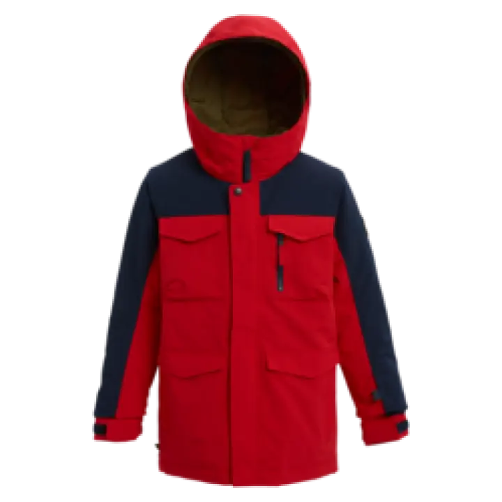 Burton Covert kids jacket flame scarlet - dress blue