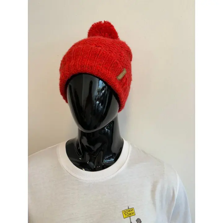 Bonfire Knitted Pom Beanie fire