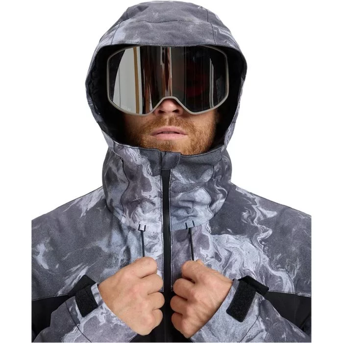 Quiksilver\u0020Sycamore\u0020Printed\u0020Jacket\u0020Thermostamp\u0020Greyscale