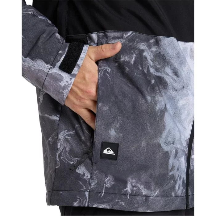 Quiksilver\u0020Sycamore\u0020Printed\u0020Jacket\u0020Thermostamp\u0020Greyscale