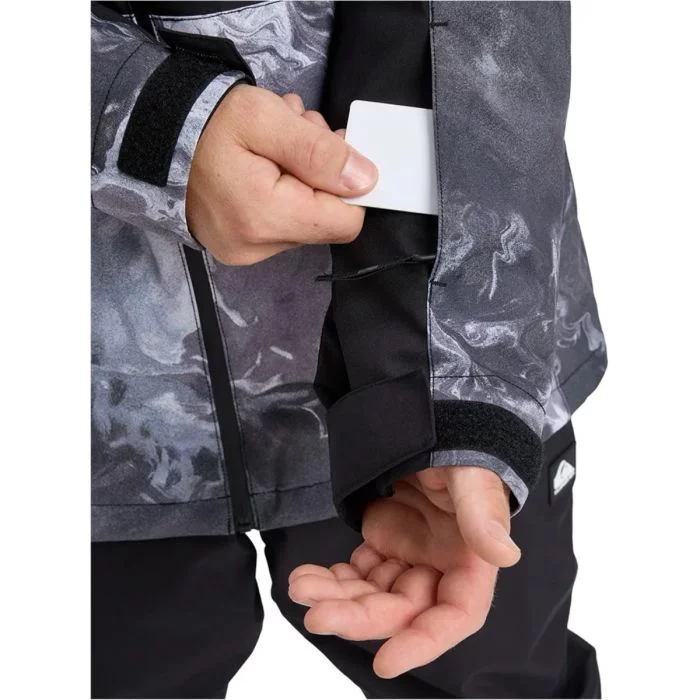 Quiksilver\u0020Sycamore\u0020Printed\u0020Jacket\u0020Thermostamp\u0020Greyscale