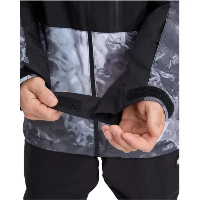 Quiksilver\u0020Sycamore\u0020Printed\u0020Jacket\u0020Thermostamp\u0020Greyscale