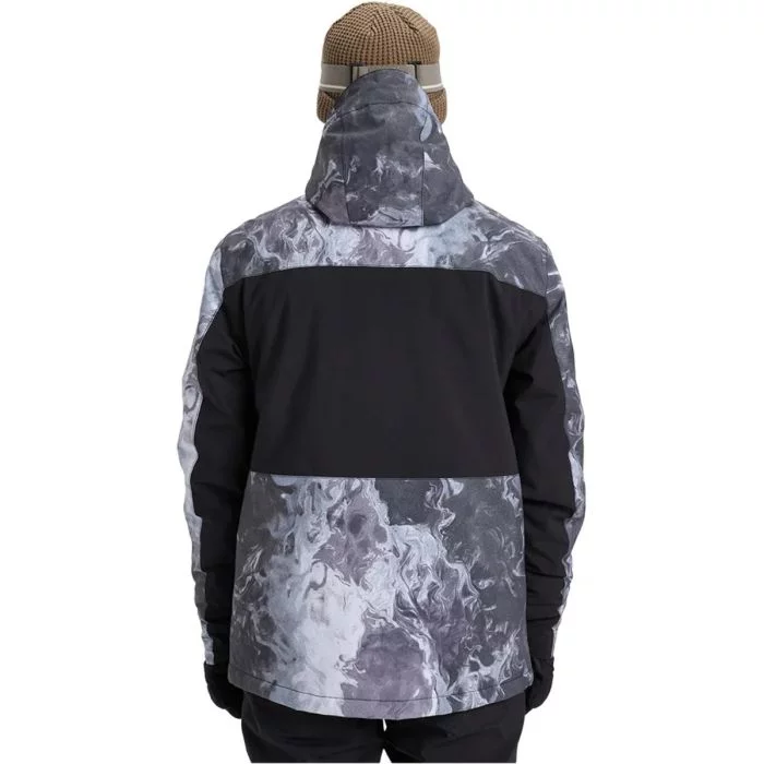 Quiksilver\u0020Sycamore\u0020Printed\u0020Jacket\u0020Thermostamp\u0020Greyscale