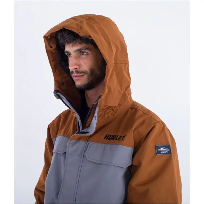 Hurley\u0020Pemberton\u0020jacket\u0020stone\u0020grey\u0020\u002D\u0020bronze