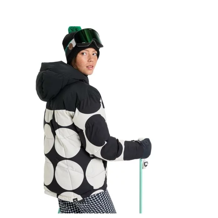 Roxy\u0020Relofted\u0020Puffy\u0020Jacket\u0020True\u0020Black\u0020Big\u0020Dots